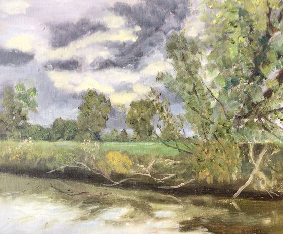 River Stour oil painting