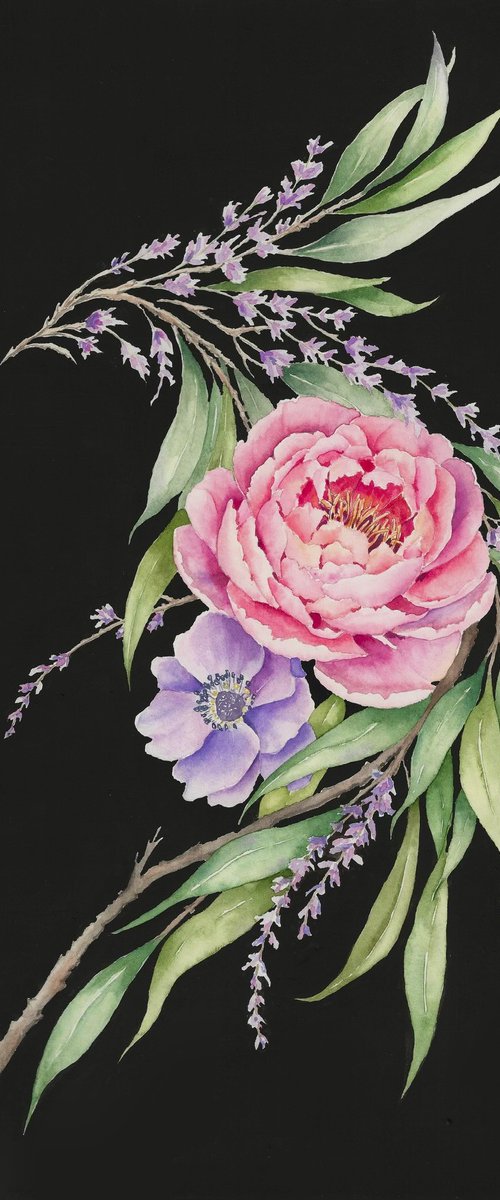 Peony Plumage by Oksana Abdukadyrova