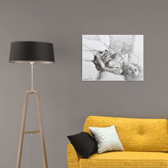 Nude lying study