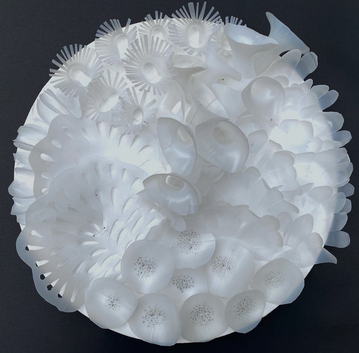 Organic Landscape Relief By Swapna Namboodiri, 12 X 12", Take A Dive Down, Original Artwork