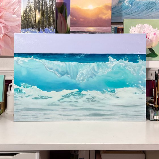 Teal Harmony. Ocean wave