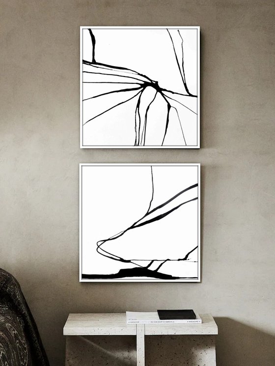 Set of 2 Abstract artworks.