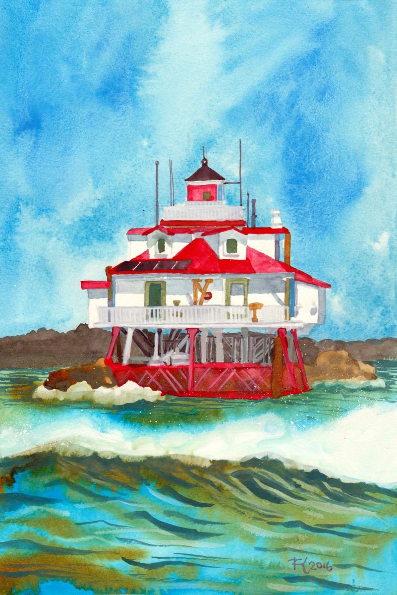 Thomas Point Shoal Lighthouse by Terri Kelleher