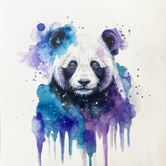 Colourful Panda Painting