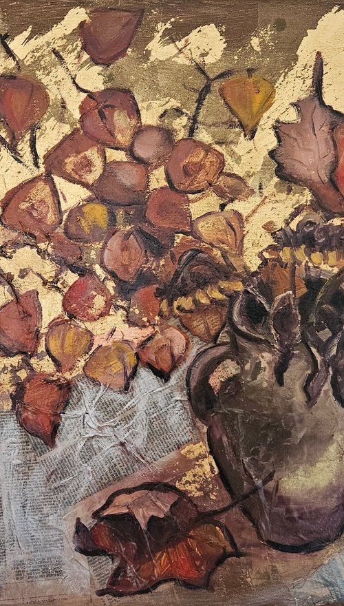 Stilllife with Pomegranate and Physalis by Vera Stein