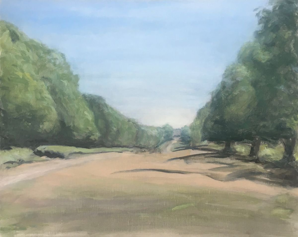 Impressionistic Landscape Oil Painting By Lizzie Butler, 20 X 16", Queen