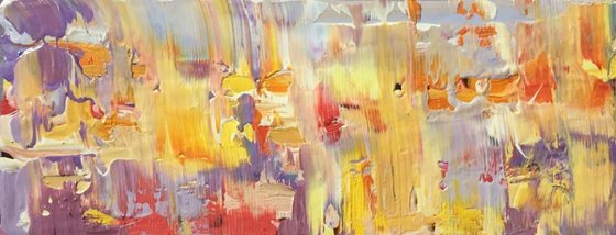 Super huge abstract painting - "Bright reflection" - Abstraction - Huge Abstraction - 350x130 cm