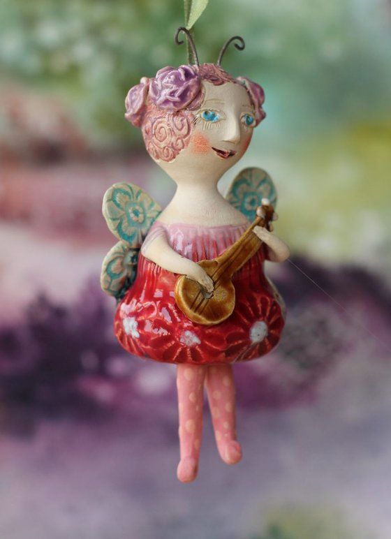 Mote (Moth)- fairy from the Midsummer Night's Dream Ceramic illustration project by Elya Yalonetski