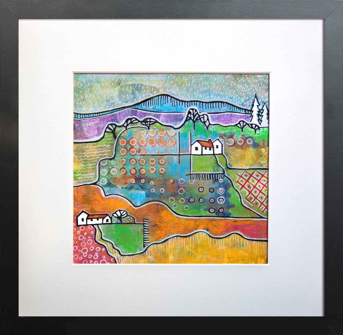 Colorful Landscape 3 By Ariadna De Raadt, 13 X 13, Artwork For Sale On Artfinder