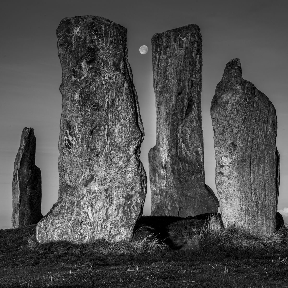 Photorealistic Landscape Photograph By Stephen Hodgetts Photography, 17 X 12", Standing Stones-Callanish, Original Artwork