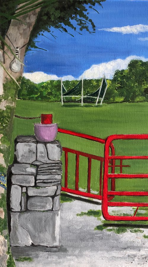 THE RED GATE - EXAMPLE OF MY COMMISSION WORK by MAGGIE  JUKES