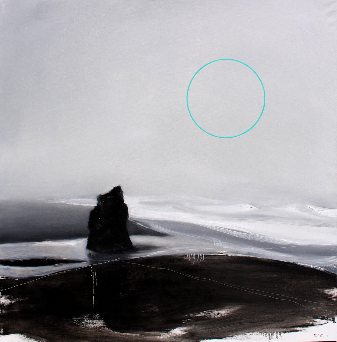 Black Beach By Emma Pesti, 39 X 39, Artwork For Sale On Artfinder