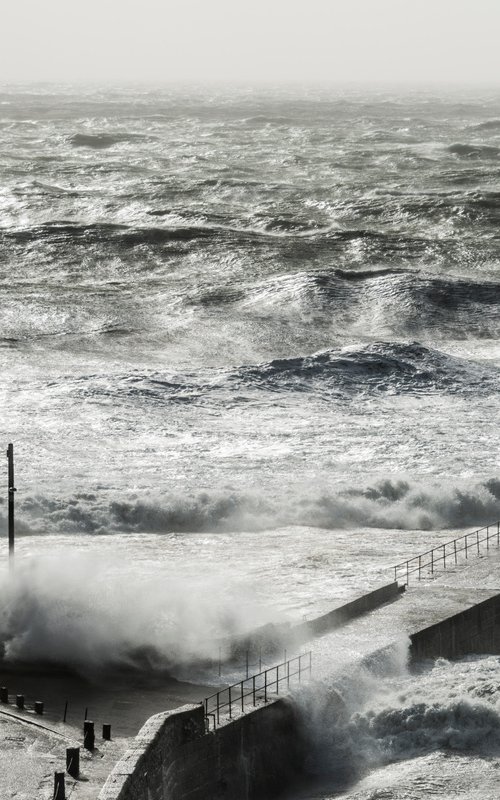 Porthleven Silver Sea Photographic Print by Kieran Brimson