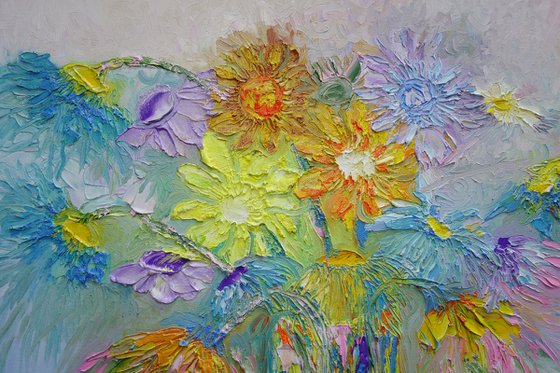 Pastel Sunflowers