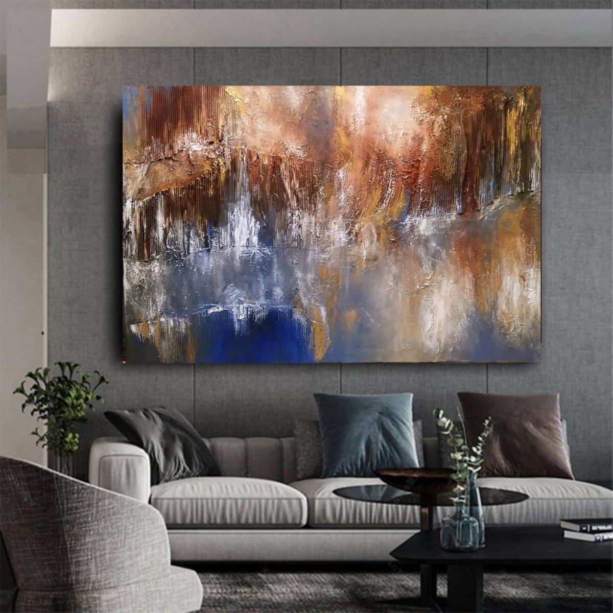 Sunrise 100x150cm Abstract Textured Painting by Alexandra Petropoulou