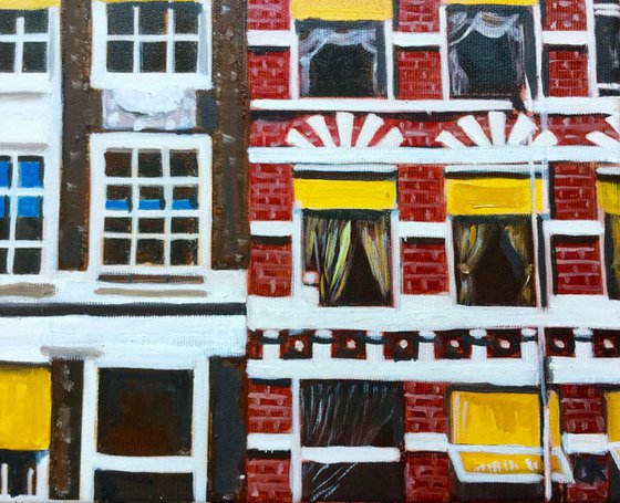 Amsterdam . House in Holland. Dutch style