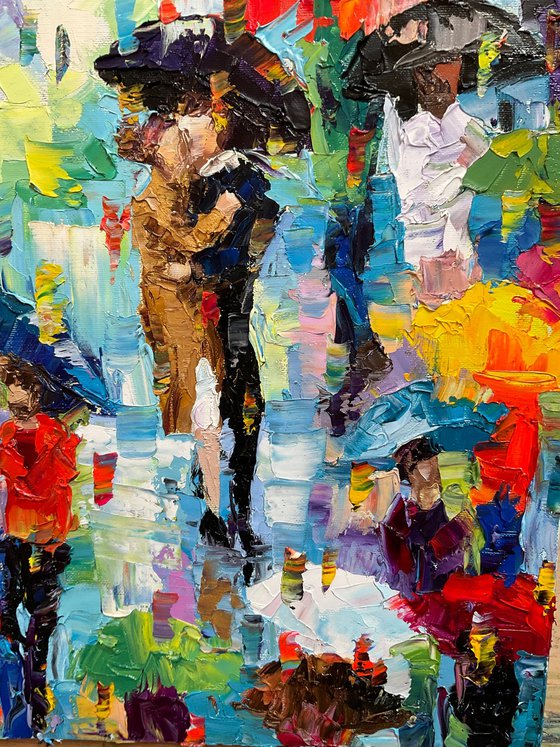 Paris. Spring love. Umbrellas