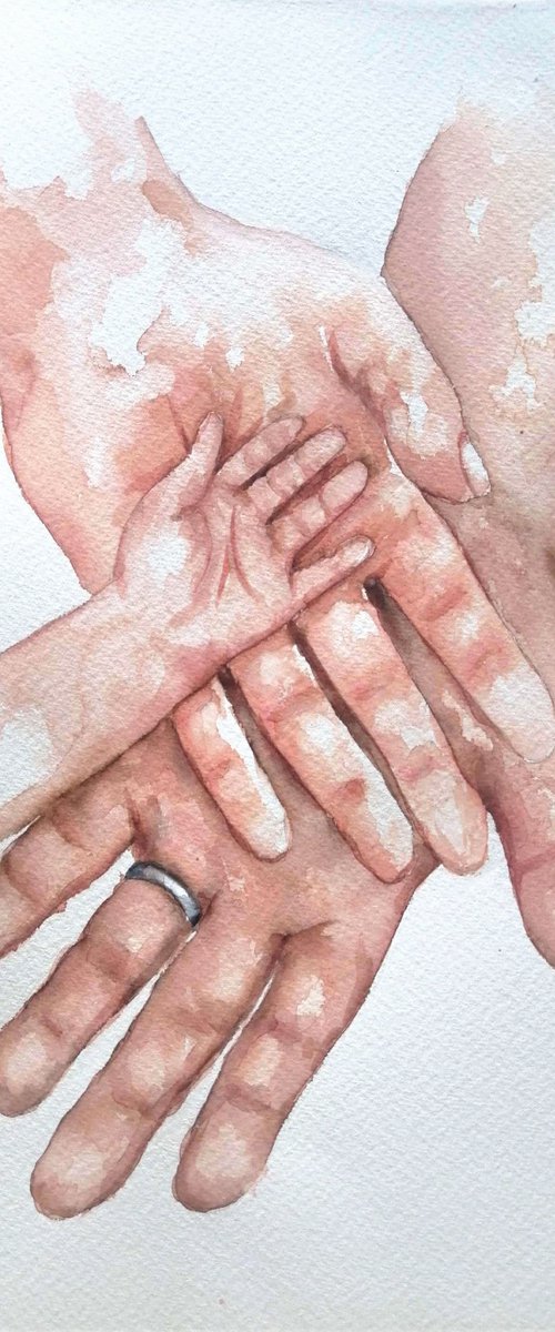 Holding hands V by Mateja Marinko