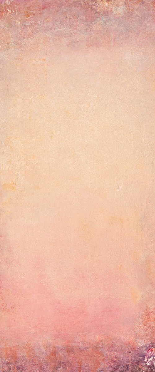 Pink And Peach 211103, pink sunset textured abstract by Don Bishop