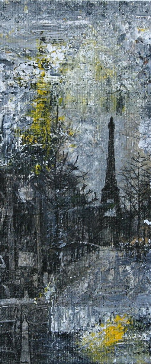 WINTER IN PARIS Abstract Panting Wall Decor by Jovana Manigoda