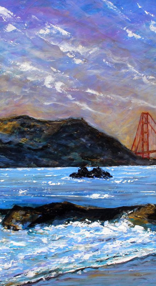 Golden Gate  ( Large 40" x 30" -102cm x 76cm ) by Paul J Best