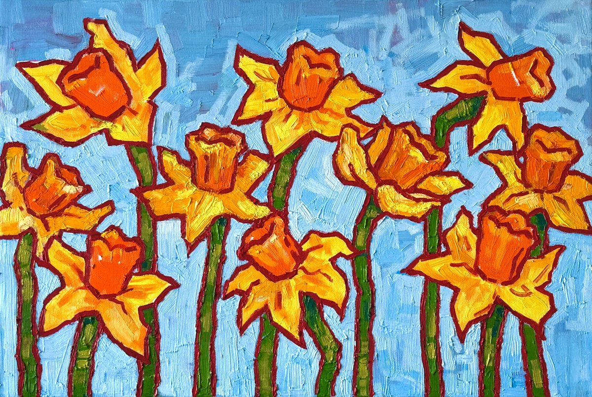 Daffodils By Ekaterina Dutkevich, 24 X 16, Artwork For Sale On Artfinder