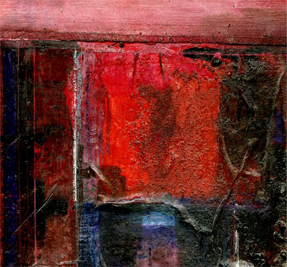 Alluring Door - Framed Textured Abstract Art by Kathy Morton Stanion