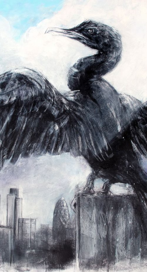 London Gothic 3 - Cormorant, The City by John Sharp