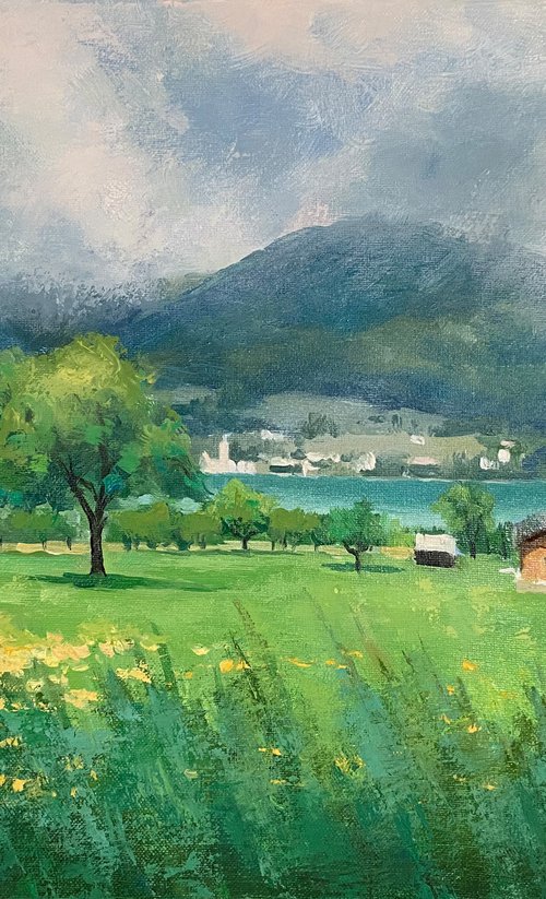 St. Wolfgang, Austria Landscape #2 by Ling Strube