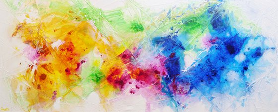 Chemistry of Colour 240cm x 100cm Textured Abstract Art