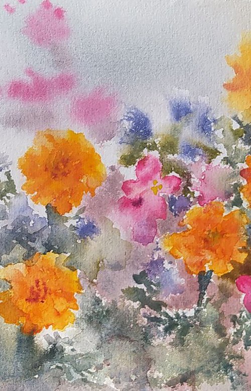 Marigolds by Elena Gaivoronskaia
