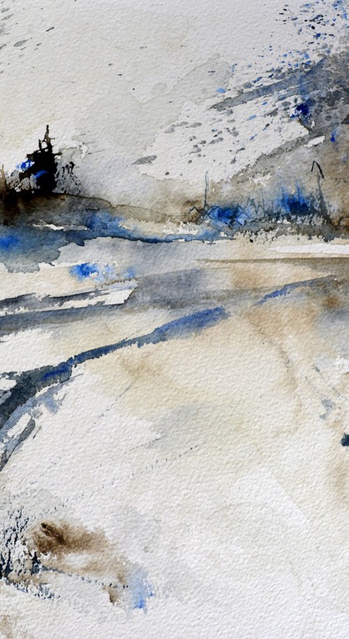 Frozen whispers -watercolor by Pol Henry Ledent