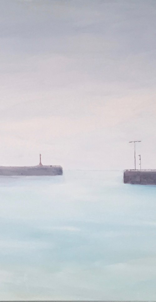 'Harbour and Lighthouse, Anstruther.' by Stephen Howard Harrison
