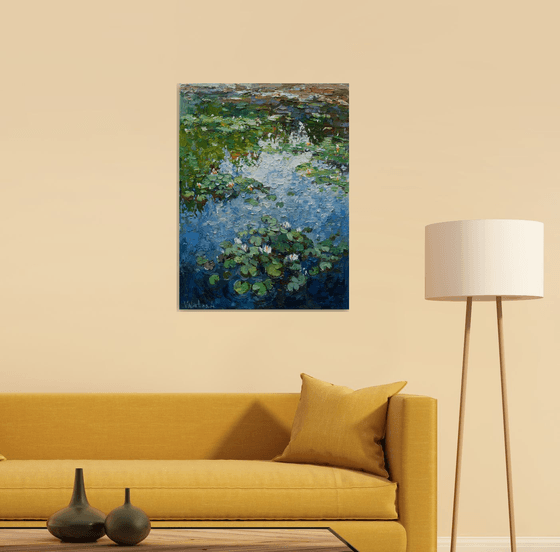 Water lilies Original Oil painting