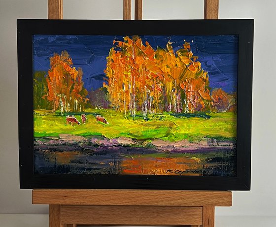 Autumn on the Shore River