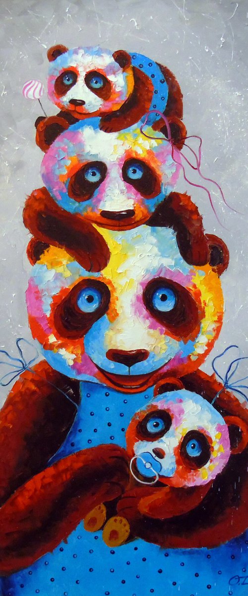 Family of pandas by Olha Darchuk