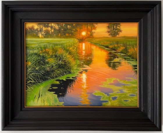 Golden River Sunset