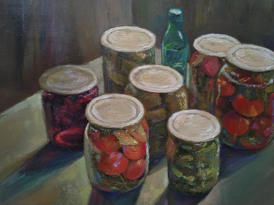Still life  (50x60cm, oil painting, ready to hang)