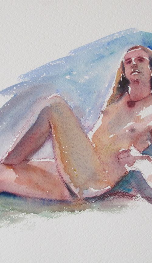 Reclining male nude by Rory O’Neill