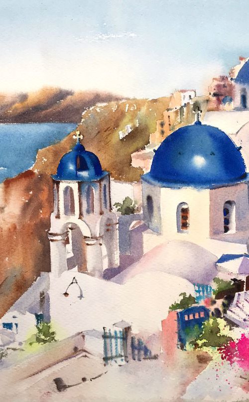 Santorini Island, Greece by Eugenia Gorbacheva