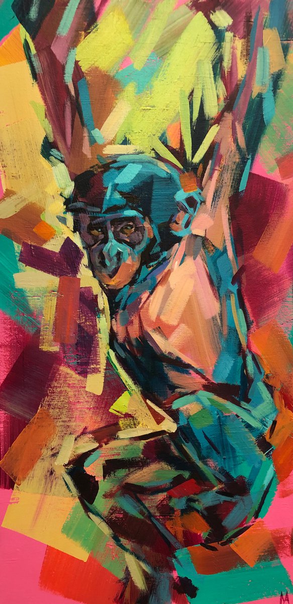 Swinging Bonobo by Marie Antoniou
