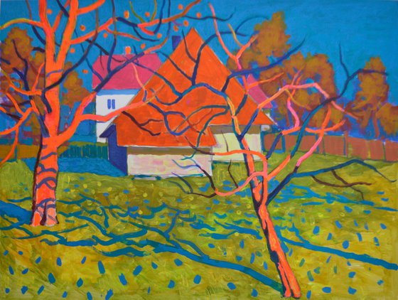Autumn Garden in the Village