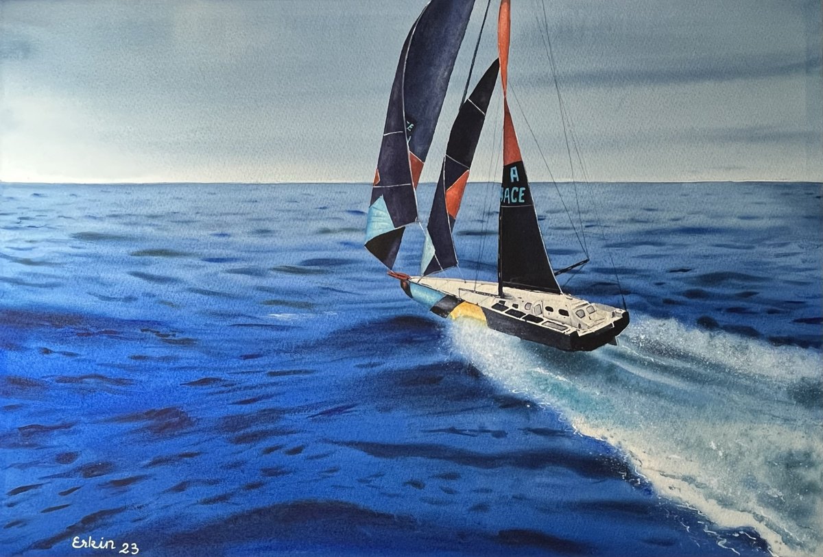 Sail Race Enthusiasm. by Erkin Yilmaz