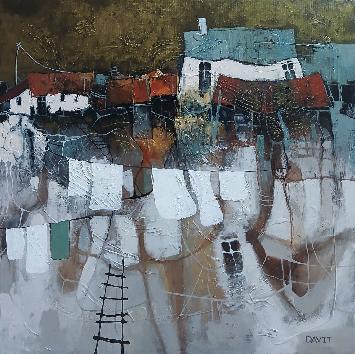 Rural Everyday Life By Davit Arstamyan, 24 X 24, Artwork For Sale On Artfinder