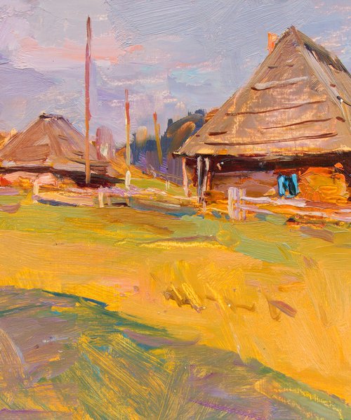Evening in a Mountain Village by Aleksandr  Kryushyn