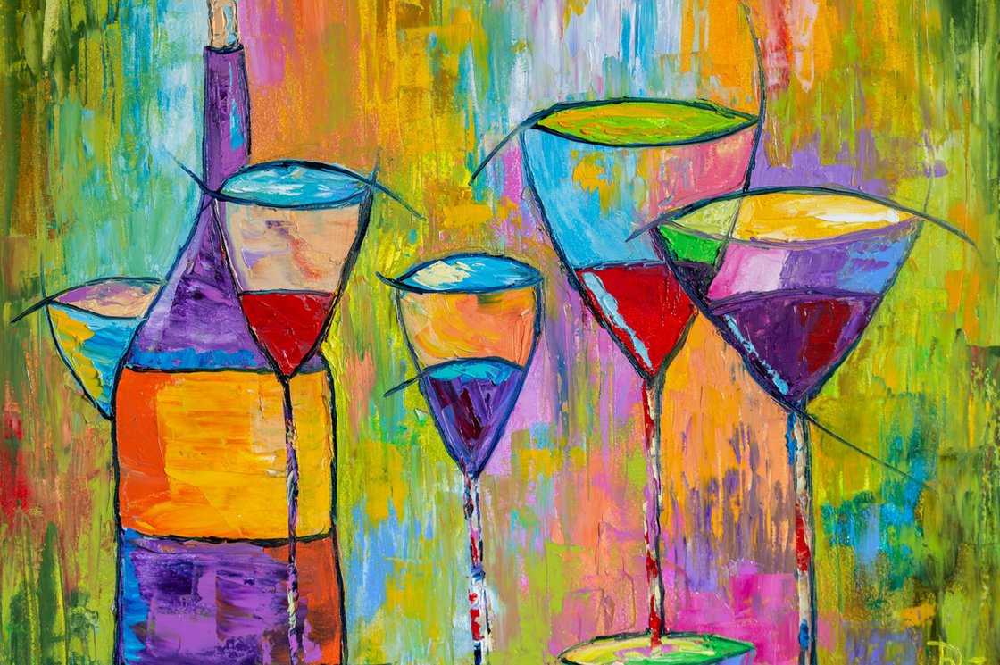 Let s drink some wine Oil painting by Vladyslav Durniev Artfinder