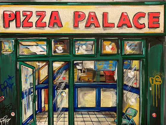 Pizza Palace - Original on canvas board