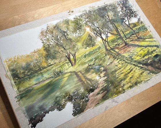 “Echoes of Golden Hour“ 56x35 cm