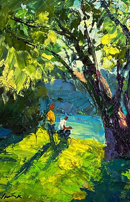 Relaxing on the River by Boris Serdyuk