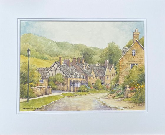 Broadway. The Cotswolds. Original Watercolour